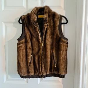St john faux fur vest